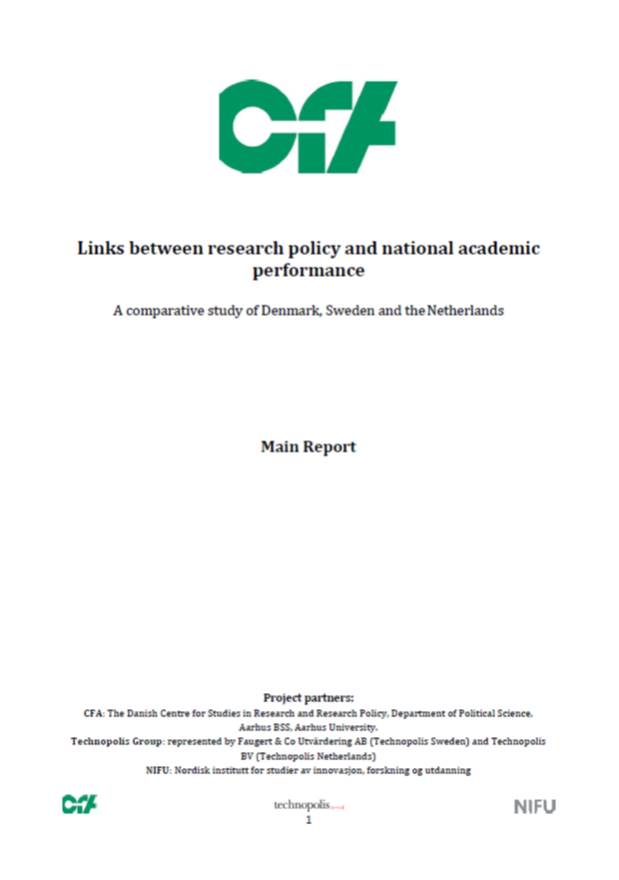 Based on a study commissioned by The Danish Council for Research and Innovation Policy (DFiR) this background report examines the relationship between research policy and research performance in a long term perspective.