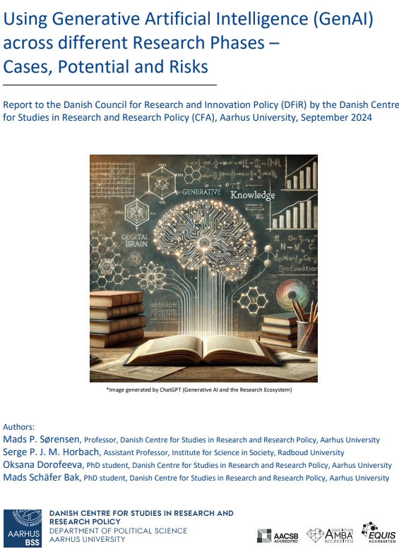 Danmarks Forsknings- og Innovationspolitiske Råd (DFIR) har fået udarbejdet en rapport om cases, potentialer og risici ved brugen af generativ AI (genAI) i forskning og innovation og forskernes anvendelse af genAI og vurdering af de forskningsetiske udfordringer ved genAI.